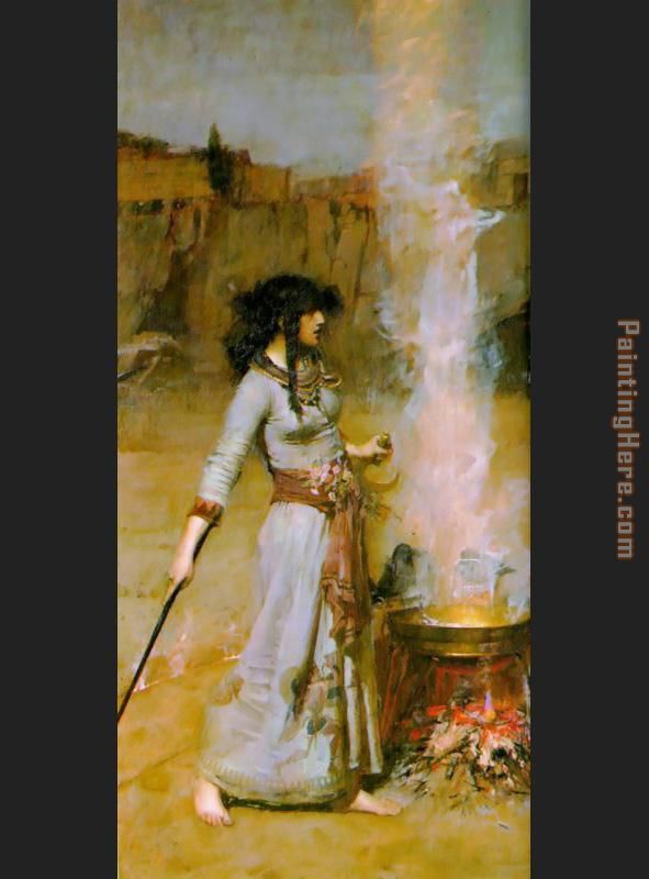 The Magic Circle painting - John William Waterhouse The Magic Circle art painting